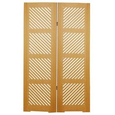 Imagem de Biombo Ripado 45 2 Folhas sem Pezinhos - ComercialMasul