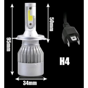 Imagem de Par Lâmpadas C6-H4 Super Led 6000K Farol Alto E Baixo  12V a 24V - ATP