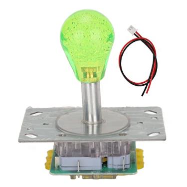 Imagem de Kafuty-1 Kit de joystick Arcade, joystick iluminado de LED Arcade, Joystick iluminado colorido totalmente automático, joystick Arcade de cristal oval de 5 pinos para jogos de fliperama