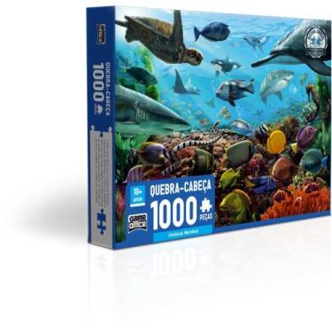 Imagem de QUEBRA-CABEÇA Cartonado Criaturas Marinhas 1000 Peças - Toyster