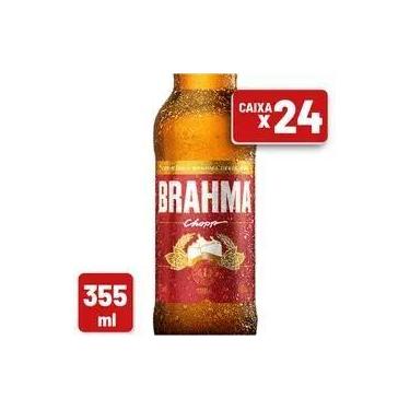 Imagem de Cerveja Brahma Chopp Long Neck 355ml Caixa c/ 24 un 1x24 Unidades  355