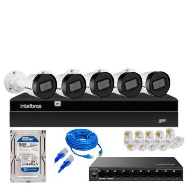 Imagem de Kit Cftv 5 Câmeras Ip Intelbras Vipc 1230 Nvd Intelbras 1408