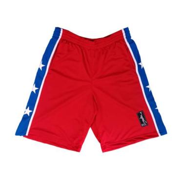 Imagem de Bermuda Basquete Masculina M10 Vintage Stars, Vermelho, GG