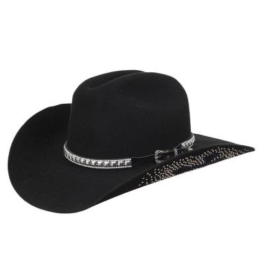 Imagem de Chapéu Americano Preto com Strass Mundial 37476