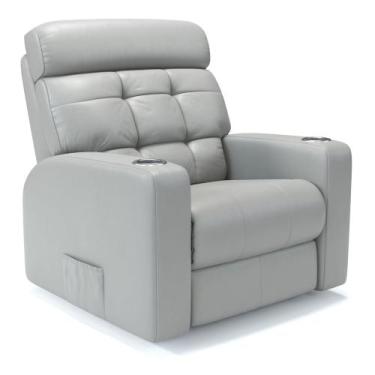 Imagem de Poltrona do Papai Reclinável Elétrica Em Couro Bovino Com Massagem Mod