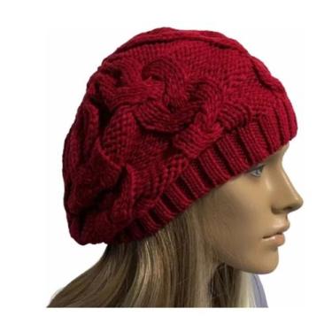 Imagem de Boina Trança Gorro Touca Toca Inverno Feminina Várias Cores pietrix - 