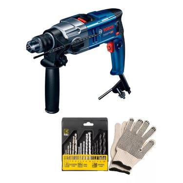 Imagem de Furadeira Impacto Profissional Bosch Gsb 20-2 Re 870w 220v + Acessórios