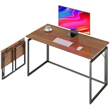 Imagem de alawooder Mesa dobrável de 76 cm – sem montagem, pequena mesa dobrável para espaço pequeno, minimalista que economiza espaço, mesa portátil dobrável para artesanato, escrita, estudo e trabalho