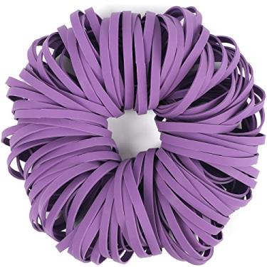Imagem de AMUU Elásticos Tamanho 64 Elástico Roxo 110Pcs #64 Elástico para Material de Escritório Pastas de Arquivo de Dinheiro para Casa Elásticos Fortes