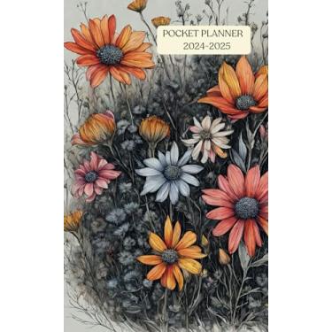 Imagem de Pocket Planner 2024-2025: 2 year Pocket Calendar January 2024 to December 2025| Small |Size Floral Cover