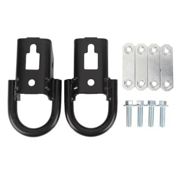 Imagem de 1 par de Gancho de Reboque Dianteiro D Anel Fl3z 17a954 C Preto Resistente Aço Gancho de Reboque D Anel para Expedição 2007 a 2015