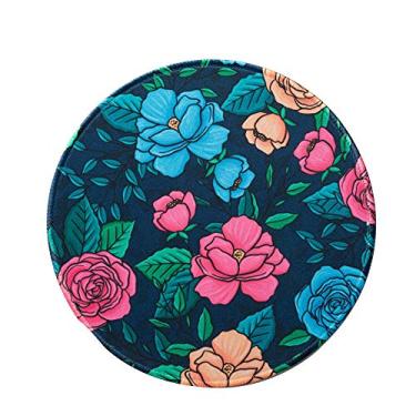 Imagem de Tapete de mouse vibrante redondo rosa florescente, pequeno mousepad com designs, mouse pad de borracha antiderrapante com borda costurada, mouse pad personalizado para mesa, escritório, escola, jogos,