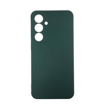 Imagem de Capinha Capa Compativel com Samsung Galaxy S24 FE Silicone Macia Veludo Forro Interno Premium Com Proteção De Câmera Verde Militar