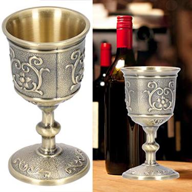 Imagem de Taças de vinho Archaize, taças de taça de vinho, aço inoxidável de resina - deslumbrante cálice medieval vintage para festas de casamento (pequeno)