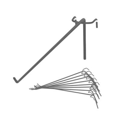 Imagem de Kit 50 Expositor Gancho Para Tela Aramada Comércio 15cm Preto