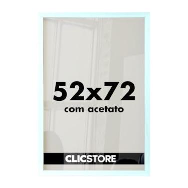 Imagem de Moldura Quadro 52x72 para Quebra Cabeça Grow Puzzle 1000 peças Quadro com Acetato para Decoração Parede Sala Escritório (Branco)