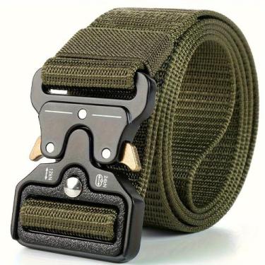 Imagem de Cinto tático para homens, estilo esportivo, fivela de liberação rápida