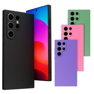 Imagem de Capa Capinha Case Compatível Samsung Galaxy S22 ULTRA Silicone Veludo Premium [2ASHOP] (AZUL PISCINA)