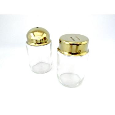 Imagem de Saleiro E Paliteiro Dourado Fineza