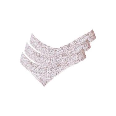 Imagem de Kit com 3 Calcinhas Biquíni Hope L 34730, Branco, M