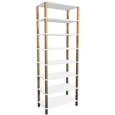 Imagem de Estante 72x38x195 Branco c/ 7 Prat. 24,3cm - EVOLUKIT