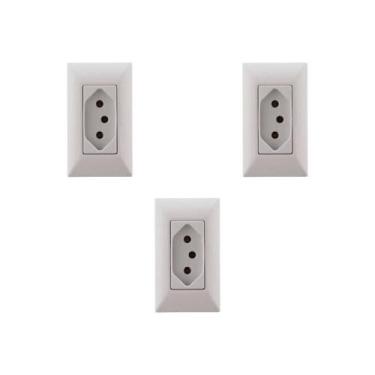 Imagem de Kit 3 Tomadas Para Móvel 10A Branco Aria Tramontina 57241102