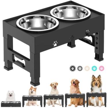 Imagem de Taças Elevadas para Cães LAKIPETN - 2 Taças de Aço Inoxidável