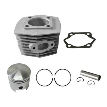Imagem de Kit de pistão de cabeça de cilindro de 47 mm para motor de 66cc 80cc 2 tempos, motor motorizado de bicicleta