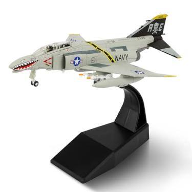 Imagem de HANGHANG Avião modelo militar F-4B Phantom Ⅱ vf-84 de liga de avião, modelo de avião de combate para coleções e exibições