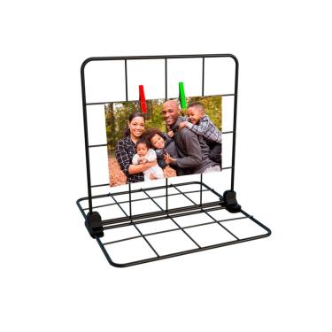 Imagem de Porta Retrato Memory Board de Mesa 20x20 Aramado para Decoração Sala Quarto Escritório Mural de Recados