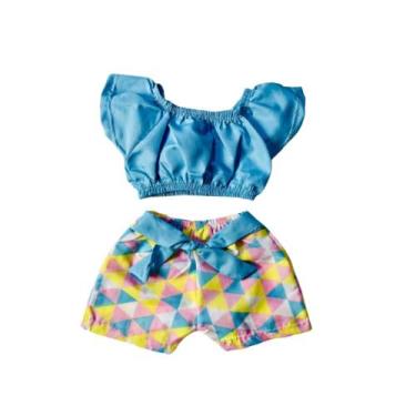 Imagem de Conjunto Infantil Menina Cropped c/ Short Estilo Blogueirinha  - Mais 