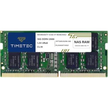 Imagem de Timetec DDR4-2666 16GB de substituição para Synology D4ECSO-2666-16G DDR4 ECC Unbuffered SODIMM 2666MHz PC4-21300 260 pinos 1.2V CL19 Dual Rank 2Rx8 Atualização de memória RAM (D4ECSO-2666-16G_TT)
