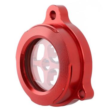 Imagem de Tampa do Filtro de óleo do Motor Visual para 700 700R - Guarda de Protetor Transparente para Manutenção do Motor (Vermelho)