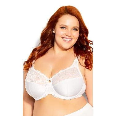 Imagem de Avenue Sutiã feminino plus size de renda Fs Uw, Branco, 38 Plus