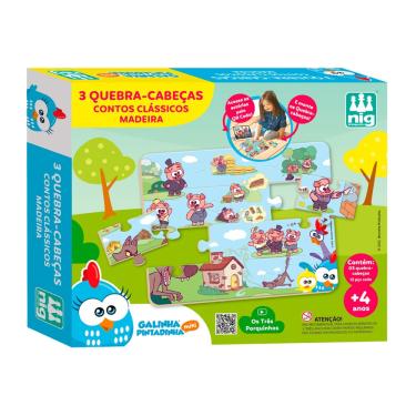 Imagem de Quebra Cabeça Contos Clássicos Galinha Pintadinha 3 Em 1- Nig Brinquedos