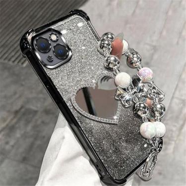 Imagem de HPQWN For Samsung S25 Bracelet Shockproof Phone Case Mirror Silicon Cover(For Samsung S25/4)