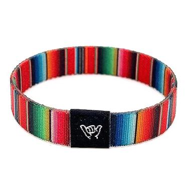 Imagem de Hang Loose Bands - Pulseira Southwestern para homens, mulheres e adolescentes - Estampa tribal confortável e Boho - Pulseira reversível estilo ocidental, Medium: 7.5" length (for large wrists),