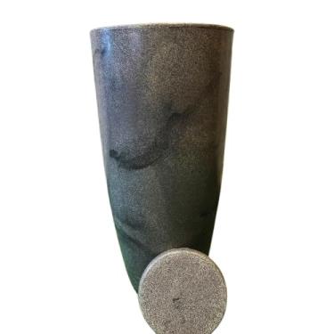 Imagem de Vaso De Planta Grande Cone Brilhante Luxo Decorativo Gg (grafite)