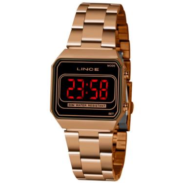 Imagem de Relogio Lince Feminino Digital Led Rose Mdr4645l