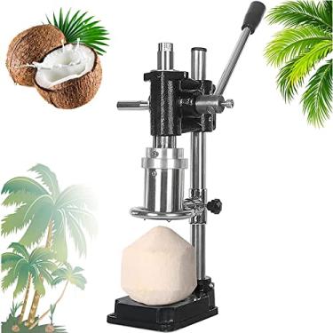Imagem de Máquina manual de abertura de buraco de coco, ferramenta de abridor de coco, abridor de perfuração manual para jovens/tenros verde-coco economizar esforço, aço inoxidável + base de fundição uso