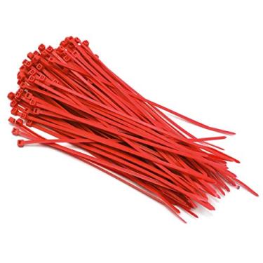 Imagem de Abraçadeiras de cabo com classificação UL de Pleno Vermelho 20,32 cm HellermannTyton T50R2M4UL – Pacote com 1000