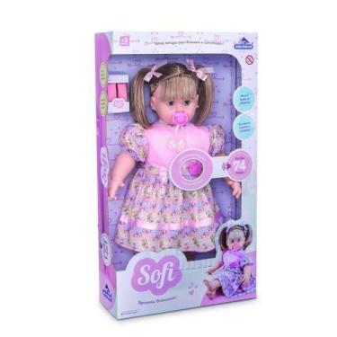 Imagem de Boneca Sofi Fala 74 Frases Educativas 58cm Adijomar