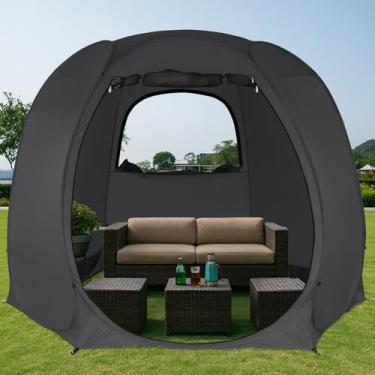 Imagem de Alvantor Tenda de tela pop-up casa quarto acampamento instantâneo ao ar livre dossel abrigo solar gazebo para pátio, quintal e deck, barraca de privacidade (2-10 pessoas, 20 x 2,5 m x 2,5 m x 3,5 m)