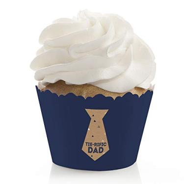 Imagem de Big Dot of Happiness My Dad is Rad - Decorações de festa do Dia dos Pais - Embalagens de Cupcake de Festa - Conjunto de 12