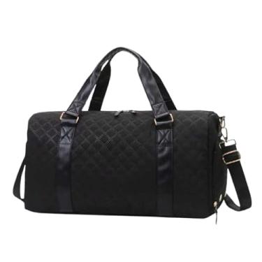 Imagem de Bolsa transversal Mala de Academia Bolsa esportiva de viagem, ideal Para Banhos De Piscina, Bolsa de gin?stica imperme?vel, praia, nata??o, ioga, esporte (PRETO)