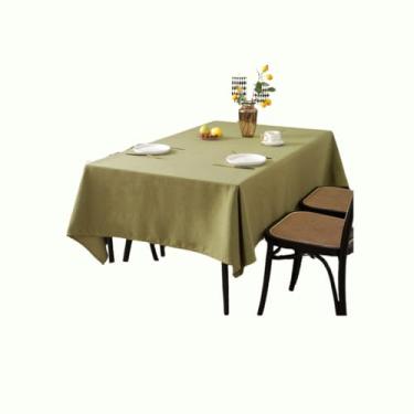 Imagem de Toalha de Mesa Retangular Oxford, 220x140 cm, Verde, Clássica, para 4 Lugares, Resistente a Manchas