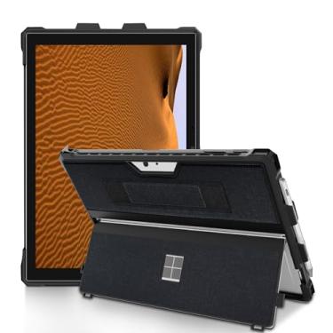 Imagem de Capa para Microsoft Surface Pro 7+/Pro 7/Pro 6/Pro 5/Pro 4 de 12,3 polegadas, capa protetora resistente, com suporte para caneta de superfície e alça de mão, compatível com teclado Surface Pro Type