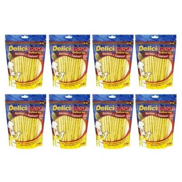 Imagem de Combo 8 Unidades Petisco Para Cachorro Ossinho Palito Frango Delicioss