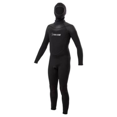 Imagem de Roupa Neoprene 7mm Neoflex Fun Dive - Modelo Unissex Inverno, Preto, M