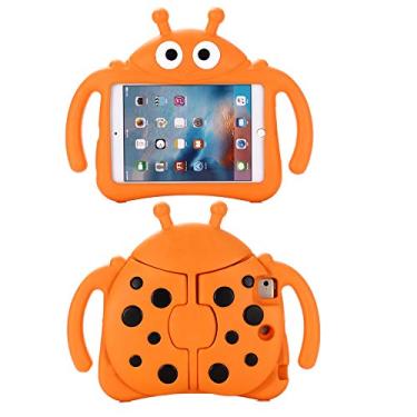 Imagem de Capa infantil Tading para Apple iPad Mini 5/4/3/2/1 7,9 polegadas somente, capa de suporte de espuma EVA leve à prova de crianças para iPad Mini, Mini 5 (2019), Mini 4, iPad Mini 3ª geração, Mini 2 Tablet - Beetle, laranja